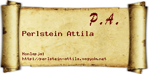 Perlstein Attila névjegykártya